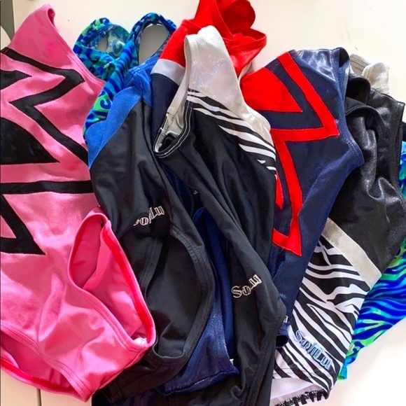 BRAND NEW 10 piece BUNDLE of Girl Gymnastics Leotards - Picture 3 of 5